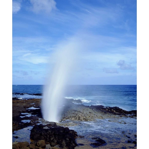 Hawaii, Kauai A blowhole spouts seawater